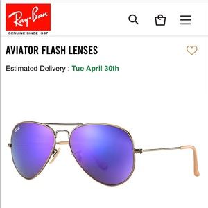 PURPLE FLASH RAY-BAN AVIATORS💜